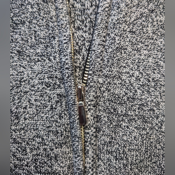 Ann Taylor Factory black & grey marle zip up - M - Picture 5 of 5